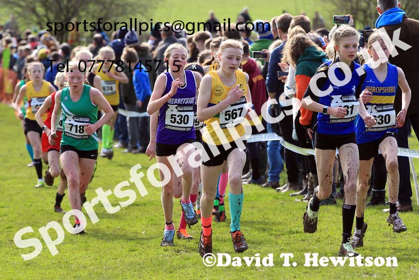 Girls Under-13s 2023 UK CAU Inter Counties Cross Country Champs, Prestwold Hall, Loughborough. Photo: David T. Hewitson/Sports for All Pics